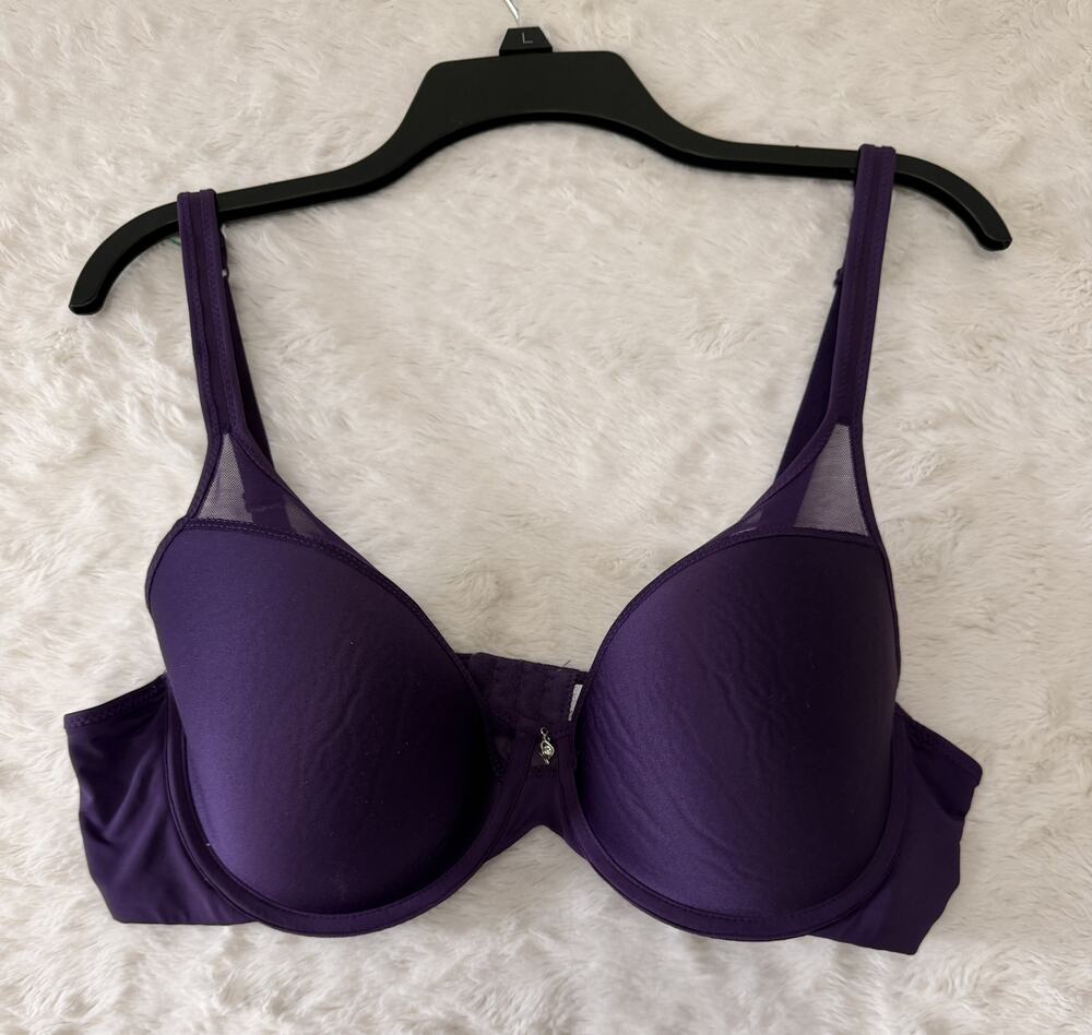 BeWicked Purple Underwire Bra Womens 38C Mesh Inset Contour T-Shirt Bra 2215